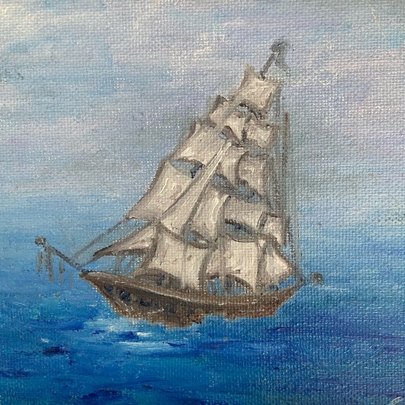 original oil painting the morgan tall ship